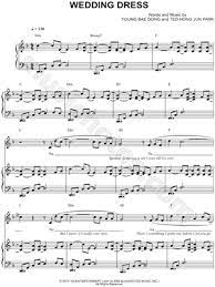 Taeyang Wedding Dress Piano Sheet Music Wedding Dresses Sheet Music Sheet Music Wedding Wedding Dresses