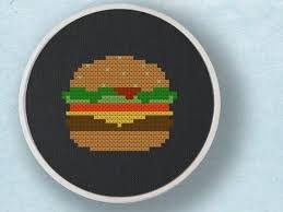 Choose from annie's wide range of counted cross stitch patterns to find a project perfect for your home décor, gift giving, or other creative use. Hamburger Cross Stitch Pattern Food Cross Stitch Modern Etsy In 2021 Simple Cross Stitch Cross Stitch Patterns Stitch Patterns