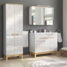 Home Furniture Diy Bali Gloss White Wall Mounted Bathroom Storage Cabinet Free Delivery Athena Com Pe