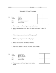 Feb 08, 2013the process through which propagation. 9 Fabulous Monohybrid Cross Worksheet Writing Practice Sheets For Nursery Budget Ledger Printable Counting Money 1st Grade Pdf Pre K Students Household Calamityjanetheshow