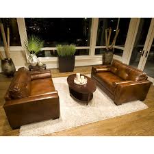 A leather chair ottoman adds more than style. Soho 2 Piece Set Top Grain Leather Oversized Accent Chairs In Rustic Walmart Com Walmart Com