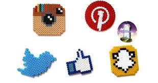 Logo Reseaux Sociaux Instagram Classic Facebook Twitter Snapchat Et Pixel Art Iron Beads Logo Facebook