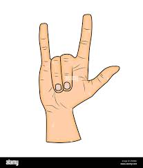 Devil hand gesture hi-res stock photography and images - Alamy