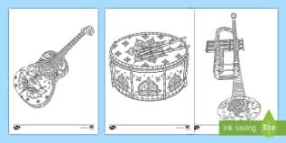 Click on any musical instrument picture above to start coloring. Free Musical Instrument Pictures Colouring Pages