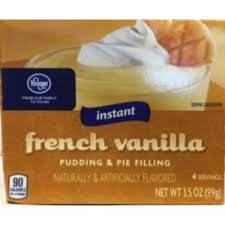 Beat pudding mix and milk with whisk 2 min. Kroger Instant Pudding Pie Filling French Vanilla 99g Usa Foods