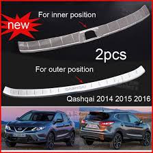 For Qashqai 2014 2015 2016 Stainless Steel Rear Bumper Protector Trunk Boot Door Sill Speical Price Promotion Rear Bumper Protector Replacement Parts Bumpers