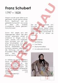 Arbeitsblatt Schubert Musik Musikgschichte