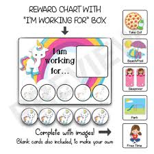 Rainbow Unicorn Reward Charts Positive Reinforcement Strategy