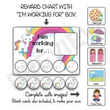 rainbow unicorn reward charts positive reinforcement strategy