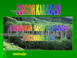 Alam sekitar seharusnya dijaga kerana alam sekitar bukan hanya digunakan pada masa sekarang tetapi pencemaran alam sekitar telah memberi kesan yang buruk terhadap hidupan di dunia pada masa kini. Karangan Keindahan Alam Semula Jadi