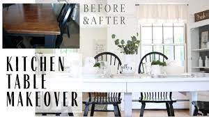 The lovely, simple style will have your guests feeling right at home. Table Makeover Kitchen Table Redo Painted Furniture Farmhouse Table Youtube