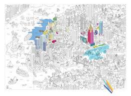 Once complete, use the poster as a tablecloth, wallpaper, or frame it. Omy Design Play New York Colouring Poster White Black Made In Design Uk