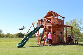 Backyard Wooden Playsets Backyard Fun Factory Wooden Swing Set Playset Outdoor Swing Set