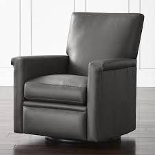 Declan Leather 360 Swivel Recliner Reviews Crate And Barrel Swivel Recliner Swivel Recliner Chairs Recliner