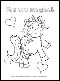 I noticed when i was looking for unicorn coloring pages recently that most are either very simple or crazy complicated, which is why i decided to create some unicorns that are great for all ages. You Are Magical Free Unicorn Coloring Page The Art Kit