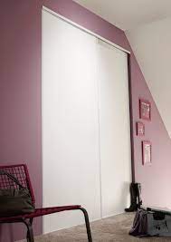 Hêtre massif naturel dispo en mistral porte coulissante largeur : Portes De Placard Coulissantes 2 Portes Blanc L210xh250cm Leroy Merlin