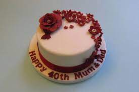 Traditional names exist for some of them: Ruby 40th Wedding Anniversary Cakes By Jacques Cakes Cupcakes And Iced Biscu 40th Wedding Anniversary Cake Wedding Anniversary Cakes 40th Anniversary Cakes