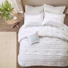 Davina enzyme ruffled 6 piece comforter set, queen. Alexis Comforter Set Queen White 5pc Target