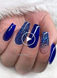 67の見事なダークブルーのネイルデザイン dark blue nails red nails nail colors