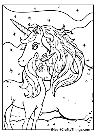 2 sleeping unicorn coloring page. Unicorn Coloring Pages 50 Magical Unique Designs 2021