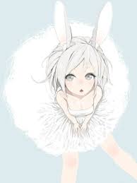 It's said the markings of the moon look like rabbits in japan… Pin On Anime Bunny