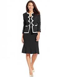 Black And White Striped Suit Womens Kasper Suit Separates Collection Black White Stripe Suits For Women Woman Suit Fashion Business Attire Women