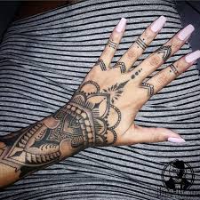 Pin By Snatched Queen19 On Left Hand Tattoo Cuff Tattoo Henna Inspired Tattoos Hand Tattoos