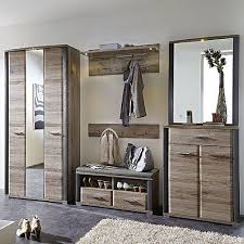 Garderoben Set Sanremo Eiche Schiefer Nb Flurmobel Flurgarderobe Schuhschrank Garderoben Set Flur Design Kleine Flure