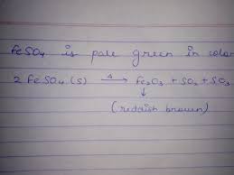 Action Of Heat On Ferrous Sulphate Crystals Decomposition Reaction - Youtube