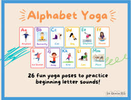 Yoga alphabet cards a set of 26 yoga cards, showing a pose for each letter of the alphabet on one. Abc Yoga Worksheets Teaching Resources Teachers Pay Teachers