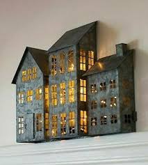 Advertisement Anthropologie Terrain Concordville Small Medium Large Half Houses 3 Pcs New Miniature Houses Cardboard House Country Christmas Diy