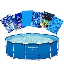 Tube Frame Pool Liner Replacement Kit Intex Pool Sizes 12ft 15ft 16ft 18ft 22ft 24ft Pool Liner Replacement Pool Liners Pool Sizes