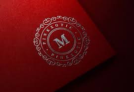 Luxury Logo Mockup On Red Paper Premium Psd