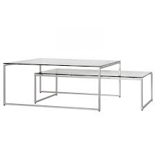 Couchtische Lando 2er Set Glas Edelstahl Glass Coffee Table Coffee Table Types Of Coffee Tables