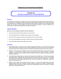 Principles Of Macroeconomics Chapter 26 Saving Investment Amp Financial Markets