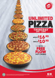 Pizza Hut S Pore Has All You Can Eat Pizza Buffet Every Thursday At 16 90 Per Person Great Deals Singapore