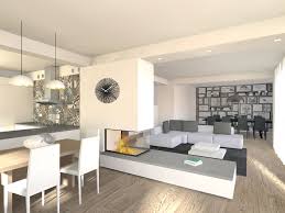 Flaviabenigniarchitetto Living Openspace Loftstyle Kitchen Camino Trifaccial Arredamento Interni Salotto Sala Da Pranzo Con Salotto Appartamento Moderno