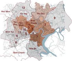 Ho chi minh city, or saigon, is the largest city in vietnam, situated in the south. Hcmc District Map District Map Saigon Vietnam