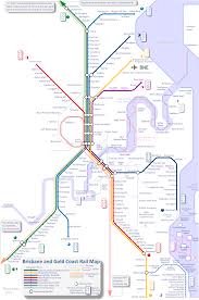 Train Map For Brisbane And Gold Coast Australia Maps In