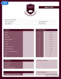 A First Rate Report Card Template For Use In Secondary Schools This Uses High Quality And Eye Catching Lay School Report Card Report Card Template Report Card