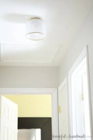Most of the covers for ceiling light fixture to replace the bulb are held on with 3 little screws. Diy Drum Ceiling Light Upcycle Houseful Of Handmade