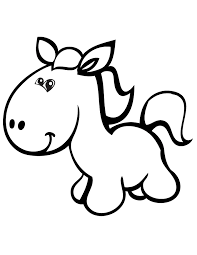 Cute Cartoon Pony Horse Coloring Page Free Printable Coloring Pages Clipart Best Cartoon Coloring Pages Animal Templates Horse Coloring Pages