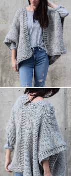 So today, i want to show you how to make a knitted kimono jacket for babies which, for me, is the star of the tops and your best ally for your baby's first weeks. Free Knitting Pattern For Easy Telluride Kimono Cardigan Modele Poncho Tricot Modele Tricot Tricot Gratuit