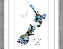 New Zealand Nz Wedding Vacation Holiday Honeymoon Destination Travel Photo Collage Photo Collage Map Collage Shape Collage