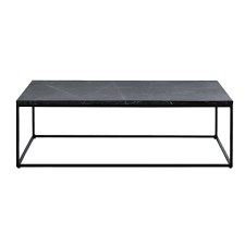 Black, marble coffee, console, sofa & end tables : Coffee Table In Black Marble And Black Metal Marble Maisons Du Monde