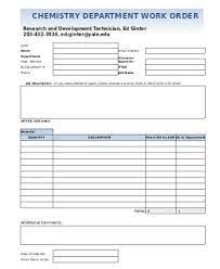 Free printable work order template | charlotte clergy. Free 23 Work Order Forms In Pdf Ms Word Excel