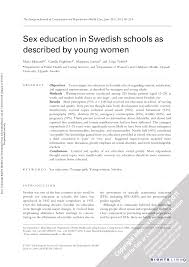 PDF) Sex education in Swedish schools as described by young women