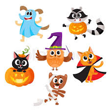 Cute halloween flying bat stickers flat style isolated on white. Set Of Cute Funny Animal Characters Stock Vector Colourbox