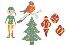Download 4 Vintage Christmas Elements Svg Cut File By Creative Fabrica Crafts Creative Fabrica SVG Cut Files