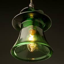 Russian Fluted Insulator Dark Green E14 Pendant Steampunk Lamp Led Globe Lights Edison Lighting